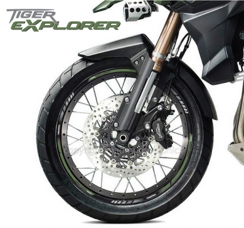 Verde Stickers Resin 3d For 17 Wheels And 19 For Triumph Tiger Explorer 1200-2011-2017 